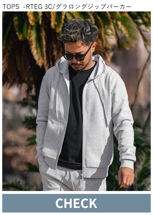 3C/グラロングジップパーカー